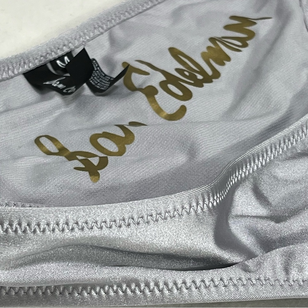 SAM EDELMAN Cheeky Silver Hipster Bikini Bottom Size M NWT - Picture 6 of 13